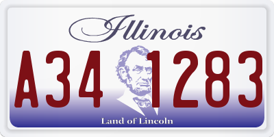 IL license plate A341283