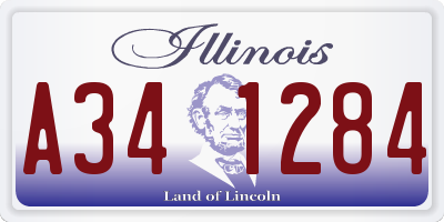 IL license plate A341284