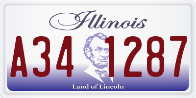IL license plate A341287