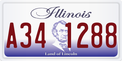 IL license plate A341288