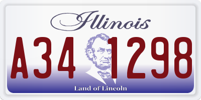 IL license plate A341298