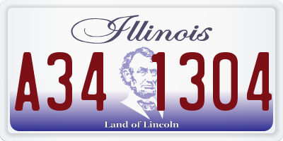 IL license plate A341304