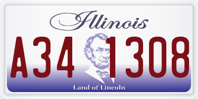 IL license plate A341308