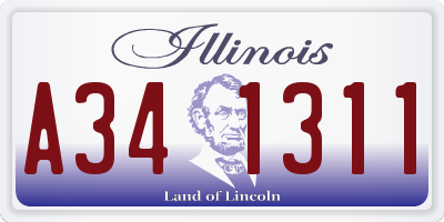 IL license plate A341311