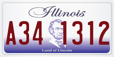 IL license plate A341312
