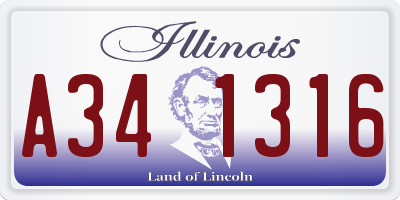 IL license plate A341316