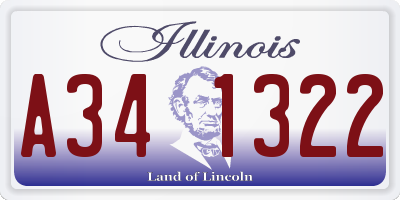IL license plate A341322