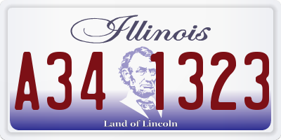 IL license plate A341323