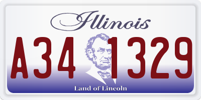 IL license plate A341329