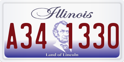 IL license plate A341330