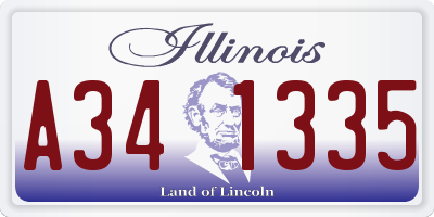 IL license plate A341335