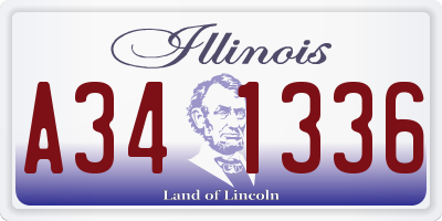 IL license plate A341336