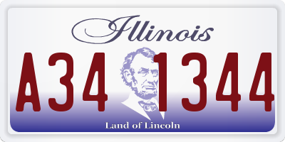 IL license plate A341344