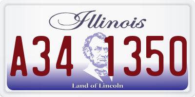 IL license plate A341350
