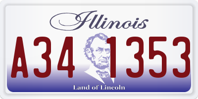 IL license plate A341353
