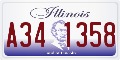 IL license plate A341358