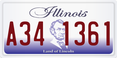 IL license plate A341361