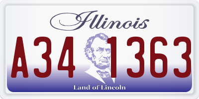 IL license plate A341363