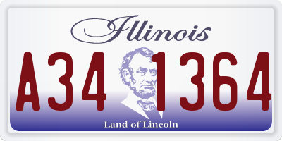 IL license plate A341364