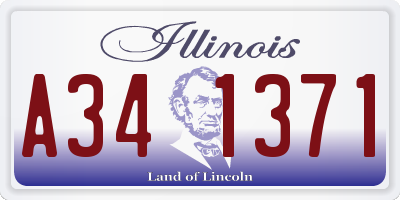 IL license plate A341371