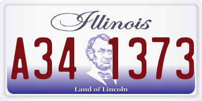 IL license plate A341373