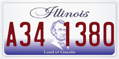 IL license plate A341380