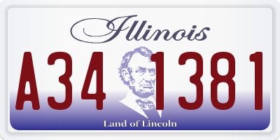 IL license plate A341381