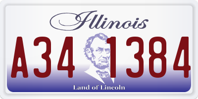 IL license plate A341384