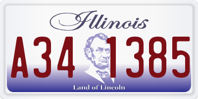 IL license plate A341385