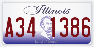 IL license plate A341386