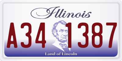 IL license plate A341387