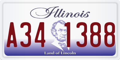 IL license plate A341388