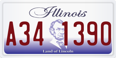 IL license plate A341390
