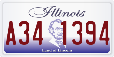 IL license plate A341394