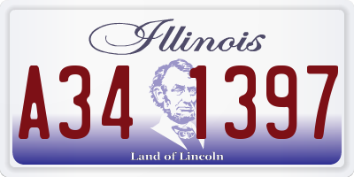 IL license plate A341397