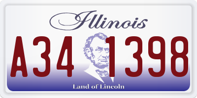 IL license plate A341398