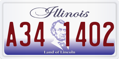 IL license plate A341402