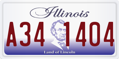 IL license plate A341404