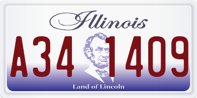 IL license plate A341409