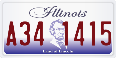 IL license plate A341415