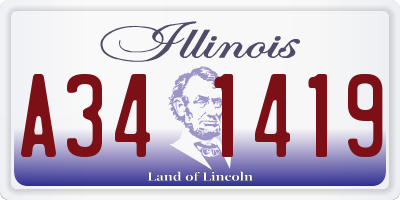 IL license plate A341419