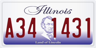 IL license plate A341431