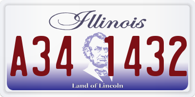 IL license plate A341432