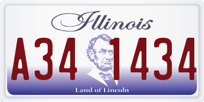 IL license plate A341434