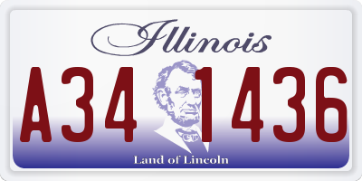 IL license plate A341436
