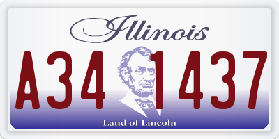 IL license plate A341437
