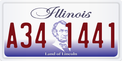 IL license plate A341441