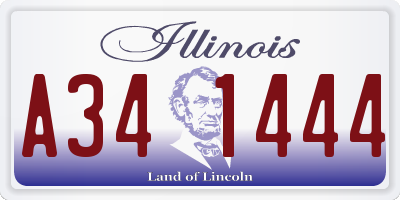 IL license plate A341444