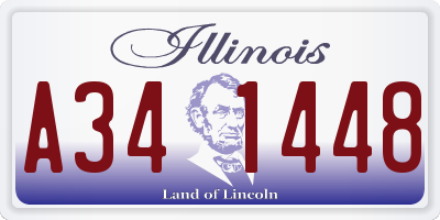 IL license plate A341448