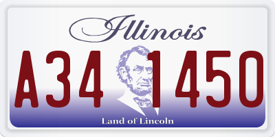 IL license plate A341450